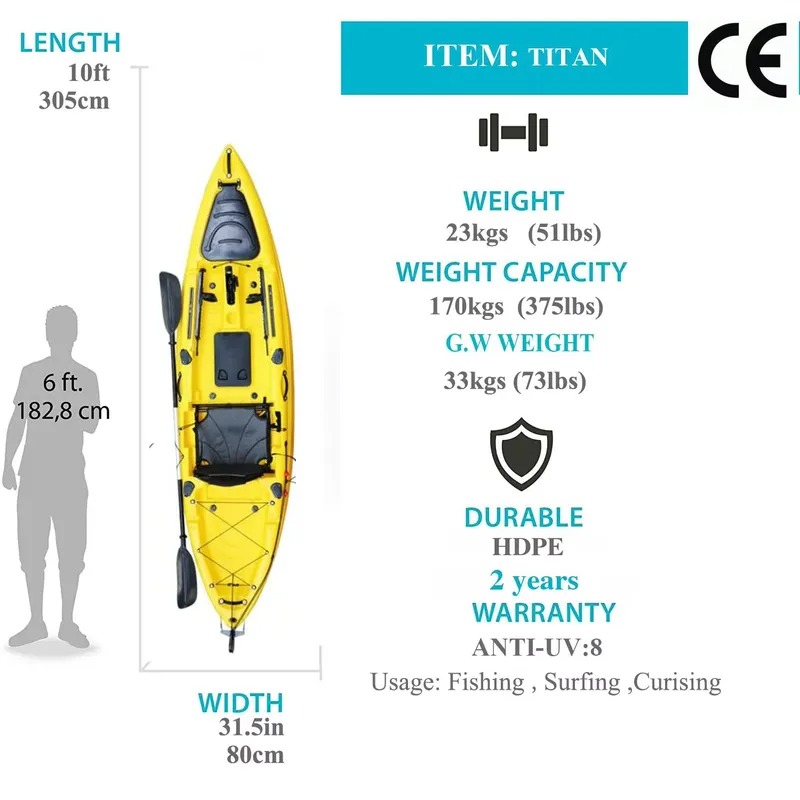 10-футовый одноместный рыболов – обзор и цена Fishing Kayak Sit In